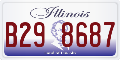 IL license plate B298687
