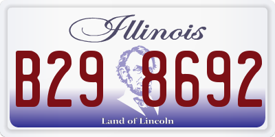 IL license plate B298692