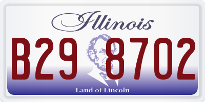 IL license plate B298702
