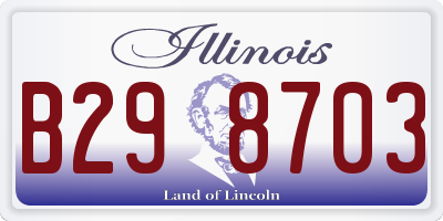 IL license plate B298703