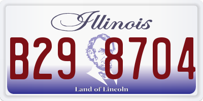 IL license plate B298704