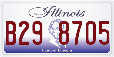 IL license plate B298705