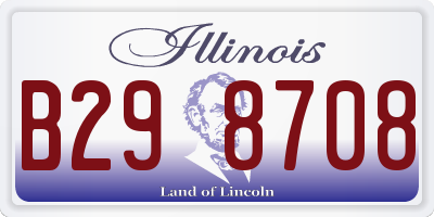 IL license plate B298708