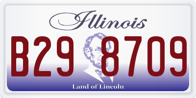IL license plate B298709