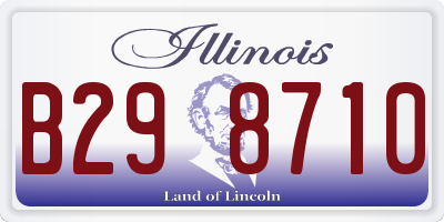IL license plate B298710