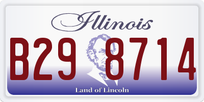 IL license plate B298714