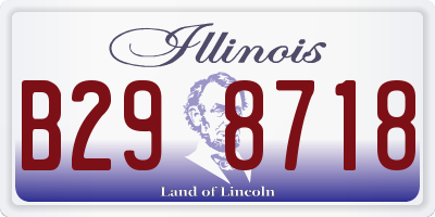 IL license plate B298718