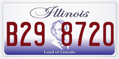 IL license plate B298720