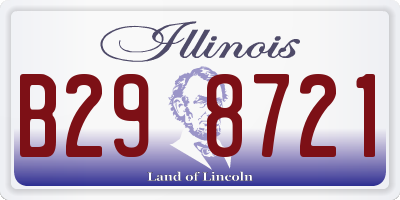 IL license plate B298721