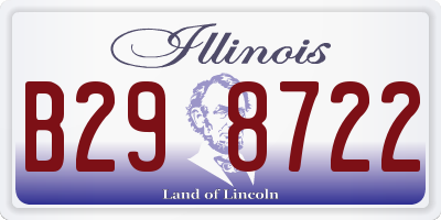IL license plate B298722