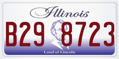 IL license plate B298723