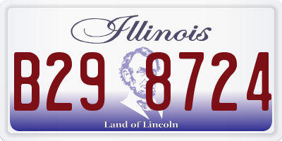 IL license plate B298724