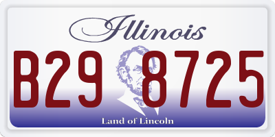 IL license plate B298725