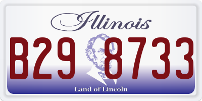 IL license plate B298733