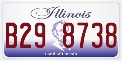 IL license plate B298738