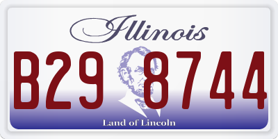 IL license plate B298744