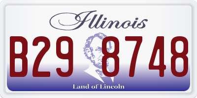 IL license plate B298748