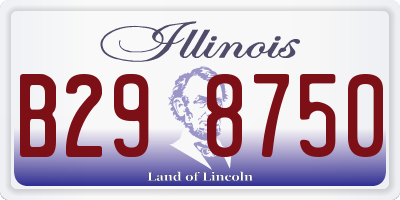 IL license plate B298750