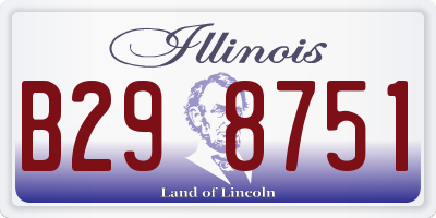 IL license plate B298751