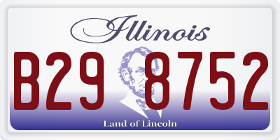 IL license plate B298752