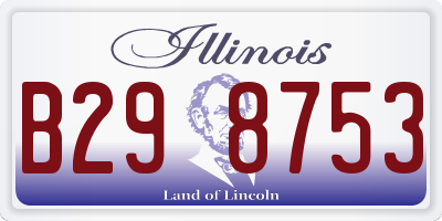 IL license plate B298753