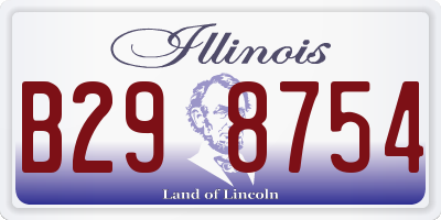 IL license plate B298754