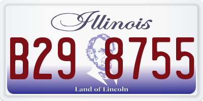 IL license plate B298755