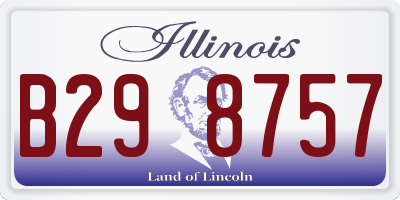 IL license plate B298757