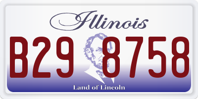 IL license plate B298758