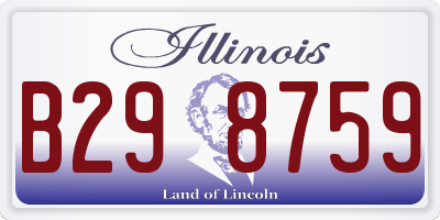 IL license plate B298759