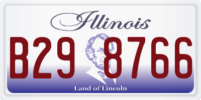 IL license plate B298766