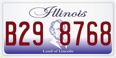 IL license plate B298768