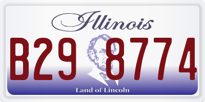 IL license plate B298774