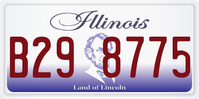 IL license plate B298775