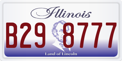 IL license plate B298777