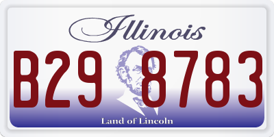 IL license plate B298783