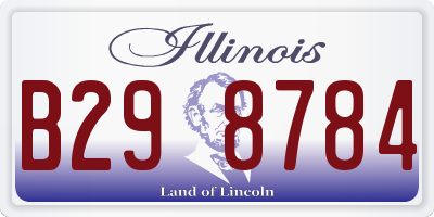 IL license plate B298784