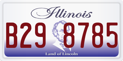 IL license plate B298785