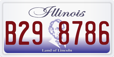 IL license plate B298786
