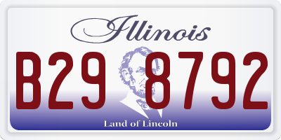 IL license plate B298792