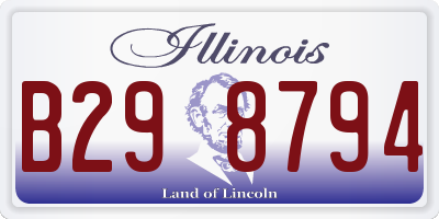 IL license plate B298794