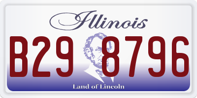 IL license plate B298796