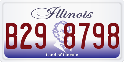 IL license plate B298798