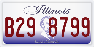 IL license plate B298799