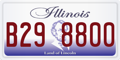 IL license plate B298800