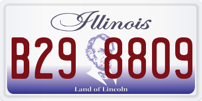 IL license plate B298809