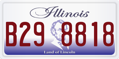 IL license plate B298818