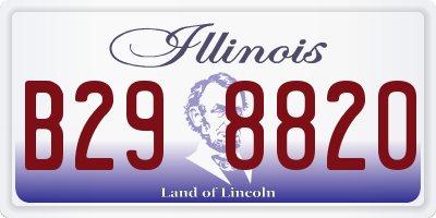IL license plate B298820