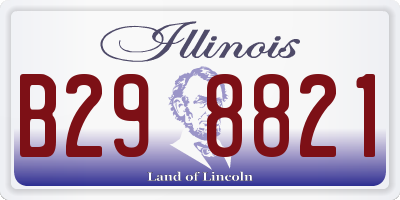 IL license plate B298821