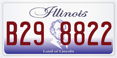 IL license plate B298822